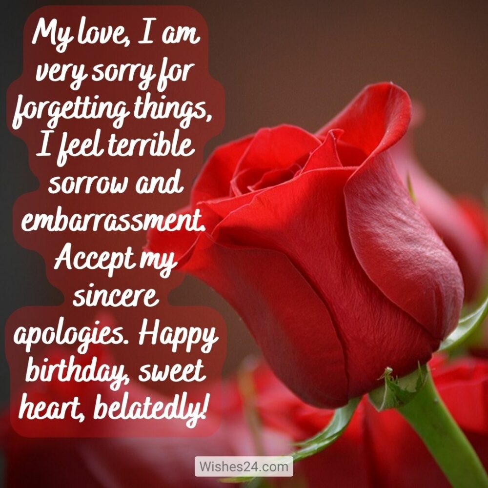 Belated Best Birthday Wishes For Girlfriend or Boyfriend
