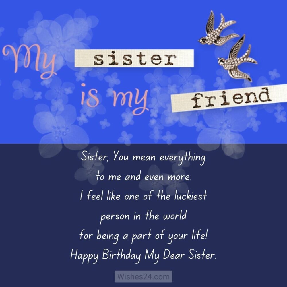 Best Birthday wishes for sister